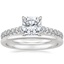 Platinum Chantal Diamond Ring with Petite Comfort Fit Wedding Ring
