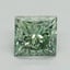 1.08 Ct. Fancy Vivid Green Princess Lab Grown Diamond