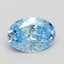 2.05 Ct. Fancy Vivid Blue Oval Lab Grown Diamond