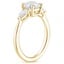 18K Yellow Gold Opera Three Stone Diamond Ring, smallside view