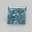 3.00 Ct. Fancy Vivid Blue Princess Lab Grown Diamond