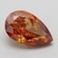 5.15 Ct. Fancy Vivid Brownish Orange Pear Lab Grown Diamond