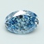 2.80 Ct. Fancy Vivid Blue Oval Lab Grown Diamond