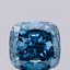 3.64 Ct. Fancy Vivid Blue Cushion Lab Grown Diamond