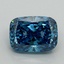 1.58 Ct. Fancy Vivid Blue Cushion Lab Grown Diamond
