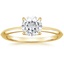 18K Yellow Gold Hazel Solitaire Ring, smalltop view