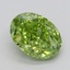 1.06 Ct. Fancy Vivid Green Oval Lab Grown Diamond