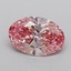 1.13 Ct. Fancy Intense  Pink Oval Lab Grown Diamond