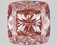 4.28 Ct. Fancy Vivid Brownish Pink Cushion Lab Grown Diamond