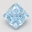 2.10 Ct. Fancy Vivid Blue Cushion Lab Grown Diamond