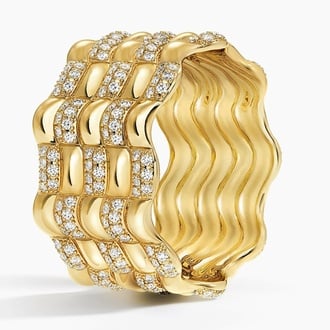 Luxe Honey Checkered Lab Diamond Ring (3/4 ct. tw.)