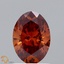 1.10 Ct. Fancy Deep Brownish Orange Oval Lab Grown Diamond