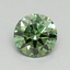 0.71 Ct. Fancy Vivid Pacific Green Round Lab Grown Diamond