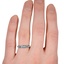The Cheval Ring, smallzoomed in top view on a hand