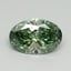 1.13 Ct. Fancy Vivid Green Oval Lab Grown Diamond