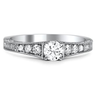 Custom Reverse Taper Delicate Scroll Ring