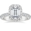 18K White Gold Sienna Halo Three-Quarter Coverage Diamond Ring (3/4 ct. tw.), smalltop view