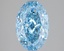 3.01 Ct. Fancy Vivid Blue Oval Lab Grown Diamond
