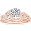 14K Rose Gold Secret Garden Diamond Ring (1/2 ct. tw.) with Winding Willow Diamond Ring (1/8 ct. tw.)
