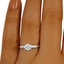 The Niko Ring, smallzoomed in top view on a hand