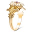 The Savina Ring, smalltop view on a hand