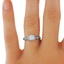 The Rayna Ring, smalltop view on a hand