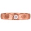 Custom Hammered Rose Gold Band with Flush-Set Diamond