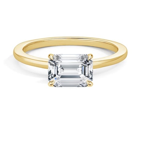 East-West Solitaire Engagement Ring