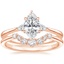 14K Rose Gold Aria Contoured Diamond Bridal Set