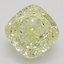 0.85 Ct. Fancy Yellow Cushion Diamond
