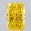 5.17 Ct. Fancy Vivid  Yellow Radiant Lab Grown Diamond