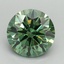 2.29 Ct. Fancy Vivid Green Round Lab Grown Diamond