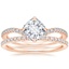 14K Rose Gold Stanza Diamond Ring with Ballad Diamond Ring (1/6 ct. tw.)