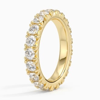 French Pavé Eternity Lab Diamond Ring (2 ct. tw.) in 18K Yellow Gold