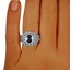 The Evalina Ring, smalltop view on a hand