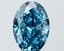3.80 Ct. Fancy Vivid Blue Blue Oval Lab Grown Diamond