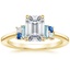 18K Yellow Gold Mazarine Ring, smalltop view