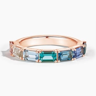 Luxe Coastal Ombre Emerald Cut Ring