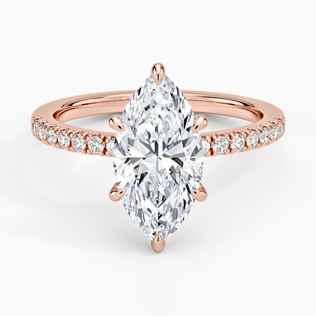 14K Rose Gold Bliss Six-Prong Diamond Ring (1/6 ct. tw.)