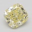1.10 Ct. Fancy Yellow Cushion Diamond