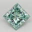 2.03 Ct. Fancy Vivid  Green Princess Lab Grown Diamond