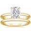 18KY Moissanite Hazel Bridal Set, smalltop view