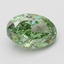 5.11 Ct. Fancy Vivid Green Oval Lab Grown Diamond