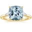 18K Yellow Gold Aria Perfect Fit Three Stone Diamond Ring, smalltop view