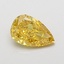 0.66 Ct. Fancy Vivid Yellow Pear Lab Grown Diamond