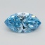 0.71 Ct. Fancy Vivid Blue Marquise Lab Grown Diamond