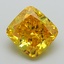 3.67 Ct. Fancy Vivid Yellow Cushion Lab Grown Diamond