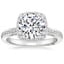18K White Gold Tacori Dantela Bloom Diamond Ring, smalltop view