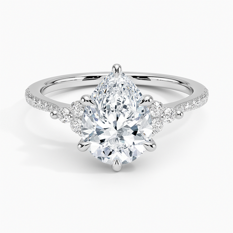 18K White Gold Melody Pavé Diamond Ring
