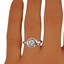 The Swansea Ring, smallzoomed in top view on a hand